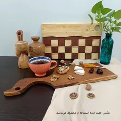 شمعدان چوبی طرح ساعت شنی ارتفاع 15 سانتی‌متر