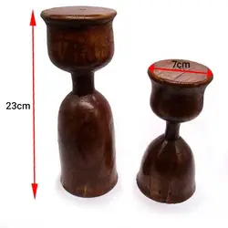 شمعدان چوبی طرح آلاله مجموعه 2 عددی