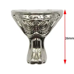 پایه آنتیک فلزی طرح دو چشم نقره ای ارتفاع 26 میلی متر