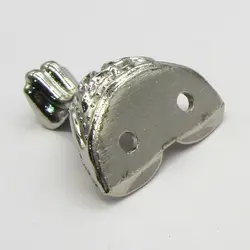 پایه آنتیک فلزی طرح دو چشم نقره ای ارتفاع 26 میلی متر