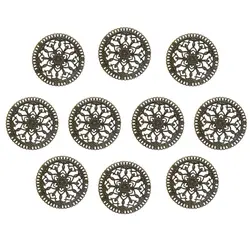 توری آنتیک تزیینی قطر 31 میلی متر زیتونی بسته 10 عددی