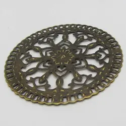 توری آنتیک تزیینی قطر 31 میلی متر زیتونی بسته 10 عددی