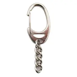 مدبر کیف زنجیردار فلزی نقره‌ای طول 5.8 سانتی‌متر