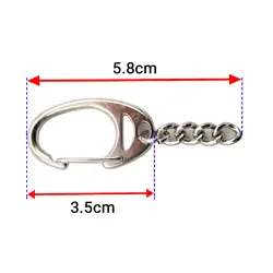 مدبر کیف زنجیردار فلزی نقره‌ای طول 5.8 سانتی‌متر