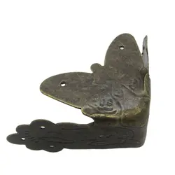 گوشه آنتیک لبه دار زیتونی طول 56 میلی متر طرح پروانه