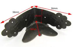 گوشه آنتیک لبه دار زیتونی طول 56 میلی متر طرح پروانه