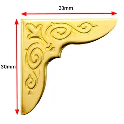 بست گوشه آنتیک نقش دار طلایی کیف بسته 4 عددی