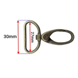 مدبر کیف ته مستطیلی فلزی زیتونی طول 4.8 سانتی‌متر