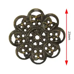 توری آنتیک تزیینی قطر 23 میلی متر زیتونی بسته 10 گرمی