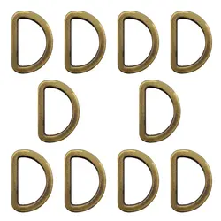 حلقه کیف نیم گرد فلزی زیتونی طول 2.5 سانتی‌متر بسته 10عددی