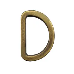 حلقه کیف نیم گرد فلزی زیتونی طول 2.5 سانتی‌متر بسته 10عددی