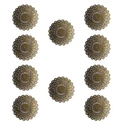 توری آنتیک تزیینی زیتونی گرد قطر 40 میلی‌متر بسته 10 عددی