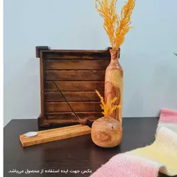 سینی چوبی پایه دار قهوه ای 30 در 30 سانتی‌متر