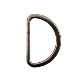 حلقه کیف نیم گرد فلزی مشکی طول 3 سانتی‌متر بسته 10عددی