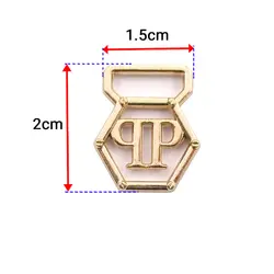 مارک فلزی کیف طلایی مدل P طول 2 سانتی‌متر بسته 4 عددی