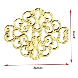 توری آنتیک تزیینی طلایی مدل لوزی بسته 10 عددی