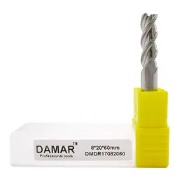 تیغ شیارزن مارپیچ سه پر آلومینیوم بر دامار مدل DMDR17082060