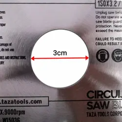 تیغ اره چوب بر Taza قطر 15 سانتی متر 36 دندانه مدل CSB-W15036