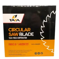 تیغ اره چوب بر Taza قطر 19 سانتی‌متر 72 دندانه مدل CSB-W19072