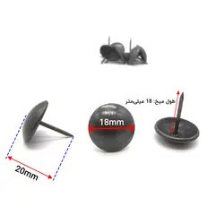 گل میخ ساده مشکی طول 20 قطر 18 میلی متر بسته 10 عددی