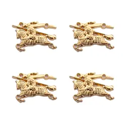 مارک فلزی کیف طلایی مدل اسب طول 2 سانتی‌متر بسته 4 عددی