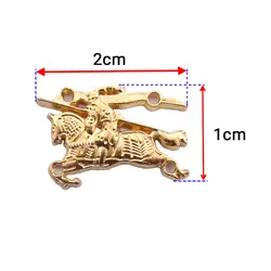 مارک فلزی کیف طلایی مدل اسب طول 2 سانتی‌متر بسته 4 عددی