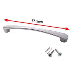 دستگیره کابینت دو پیچ کروم فلزی مدل G150 طول 17.5 سانتی‌متر