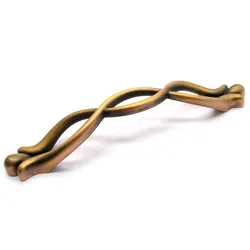 دستگیره کابینت دو پیچ فلزی گوهران مدل گیسو کافی طول 14.2 سانتی‌متر