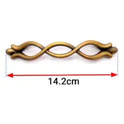 دستگیره کابینت دو پیچ فلزی گوهران مدل گیسو کافی طول 14.2 سانتی‌متر