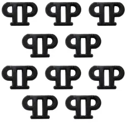 مارک فلزی کیف مشکی مدل P طول 1 سانتی‌متر بسته 10 عددی