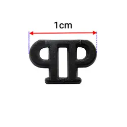 مارک فلزی کیف مشکی مدل P طول 1 سانتی‌متر بسته 10 عددی