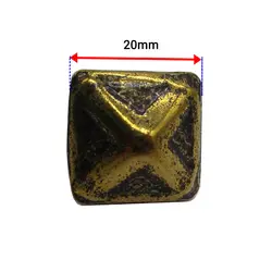 گل میخ هرمی زیتونی پتینه عرض 20 طول 22 میلی‌متر بسته 5 عددی