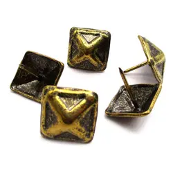 گل میخ هرمی زیتونی پتینه عرض 20 طول 22 میلی‌متر بسته 5 عددی