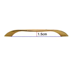 دستگیره کابینت دوپیچ طلایی فلزی مدل G280 طول 18.5 سانتی‌متر