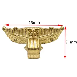 پایه آنتیک فلزی تخت طرح پروانه طلایی ارتفاع 31 میلی‌متر بسته 2 عددی