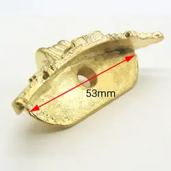 پایه آنتیک فلزی تخت طرح پروانه طلایی ارتفاع 31 میلی‌متر بسته 2 عددی