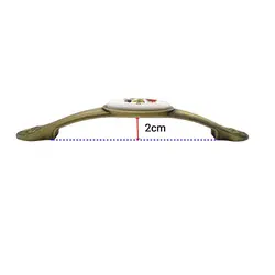 دستگیره کابینت دو پیچ زیتونی فلزی مدل لنگری گل دار طول 27.5 سانتی‌متر