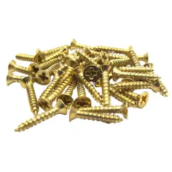 پیچ آنتیک طلایی قطر 2 طول 12 میلی‌متر بسته 200 عددی