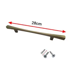 دستگیره کابینت دوپیچ زیتونی فلزی مدل G310 طول 28 سانتی‌متر