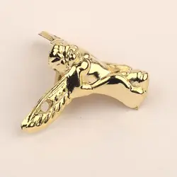 پایه آنتیک فلزی طرح فرشته طلایی ارتفاع 26 میلی‌متر بسته 4 عددی