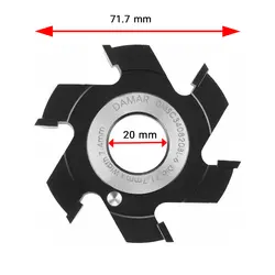 توپی فرز لبه چسبان چپ گرد دامار مدل DMSC340820BL-6