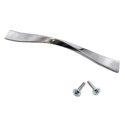 دستگیره کابینت دو پیچ کروم فلزی مدل G270 طول 26.5 سانتی‌متر