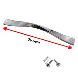 دستگیره کابینت دو پیچ کروم فلزی مدل G270 طول 26.5 سانتی‌متر