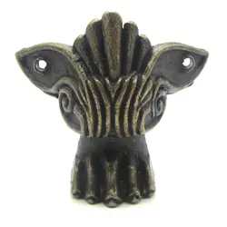 پایه آنتیک فلزی طرح گوش فیل زیتونی بسته 2 عددی