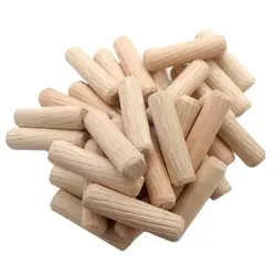 پین چوبی شیار دار چنار قطر 8 طول 30 میلی‌متر بسته 100 عددی