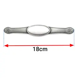 دستگیره کابینت دو پیچ فلزی گوهران مدل لنگری نقره‌ای مات طول 18 سانتی‌متر