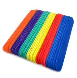 چوب بستنی خانه سازی رنگی طول 12.5 سانتی‌متر عرض 17 میلی‌متر بسته 36 عددی