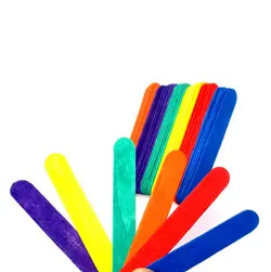 چوب بستنی خانه سازی رنگی طول 12.5 سانتی‌متر عرض 17 میلی‌متر بسته 36 عددی