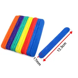 چوب بستنی خانه سازی رنگی طول 12.5 سانتی‌متر عرض 17 میلی‌متر بسته 36 عددی