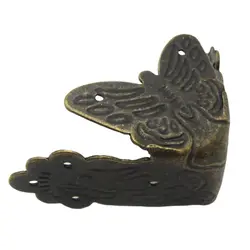 گوشه آنتیک لبه دار طرح پروانه زیتونی طول 43 میلی متر بسته 4 عددی